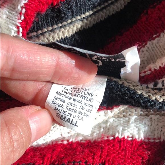 Vintage short sleeve textured button up sweater - Picture 6 of 6